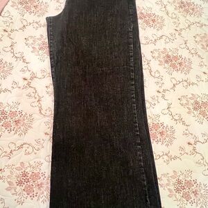 Black Women's -Wide Leg Jeans high waisted